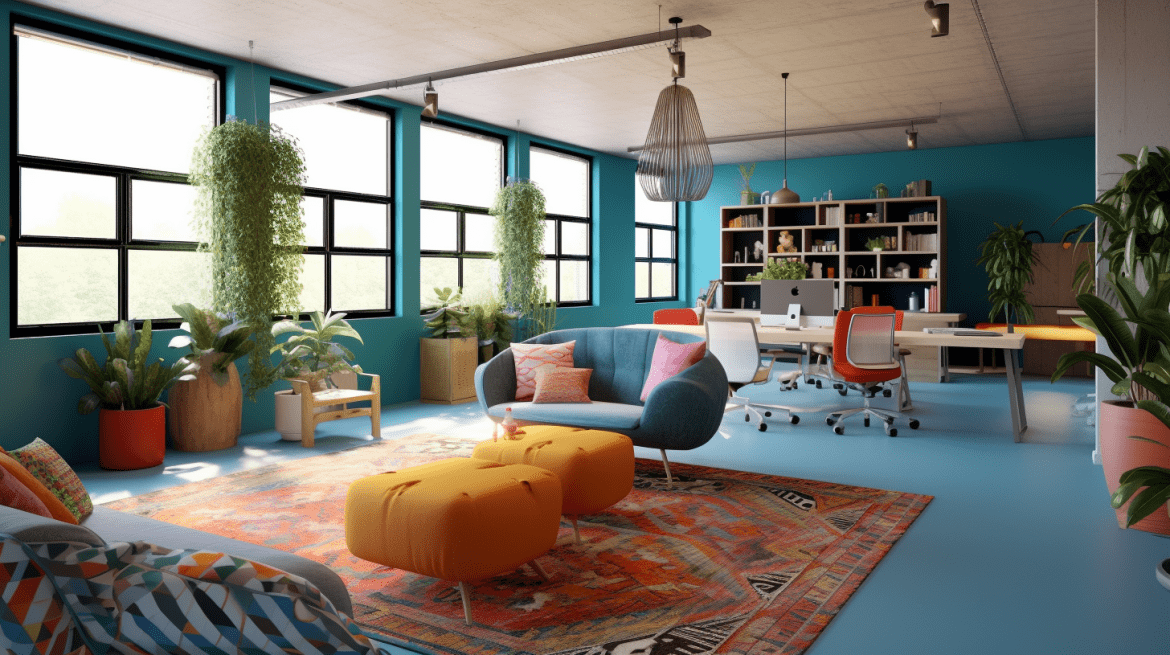 Desain Interior Kantor Bohemian