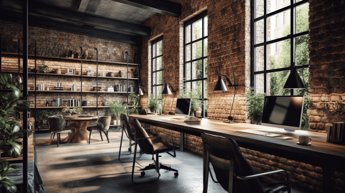 Desain Interior Kantor Industrial