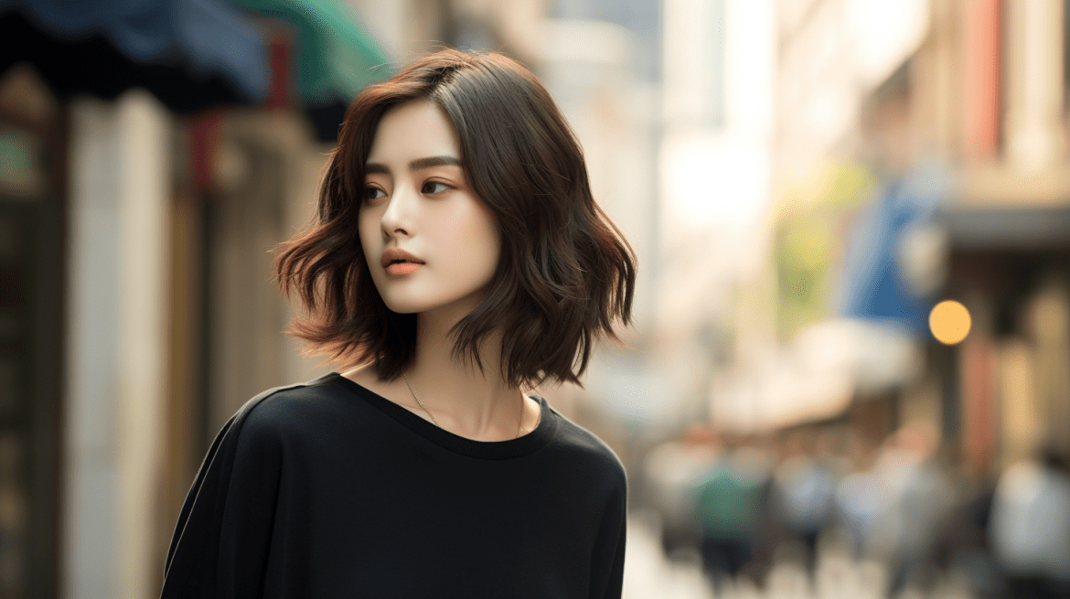 Korean short hairstyles Layered Bob