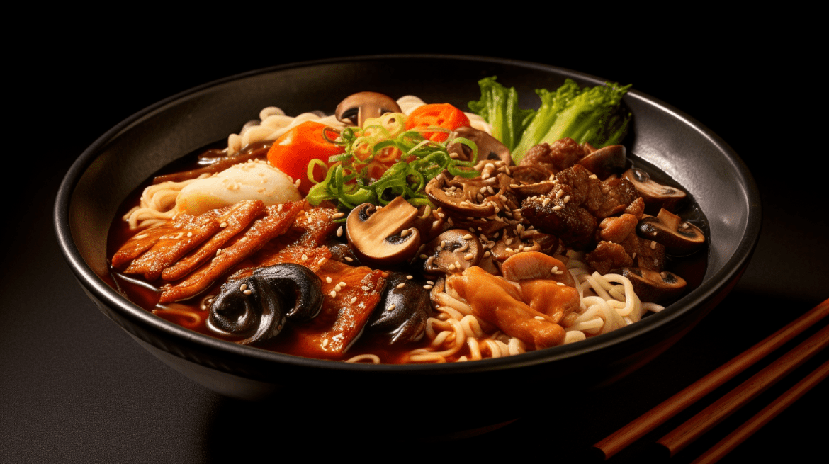 Gambar Jajjangmyeon, makanan Korea
