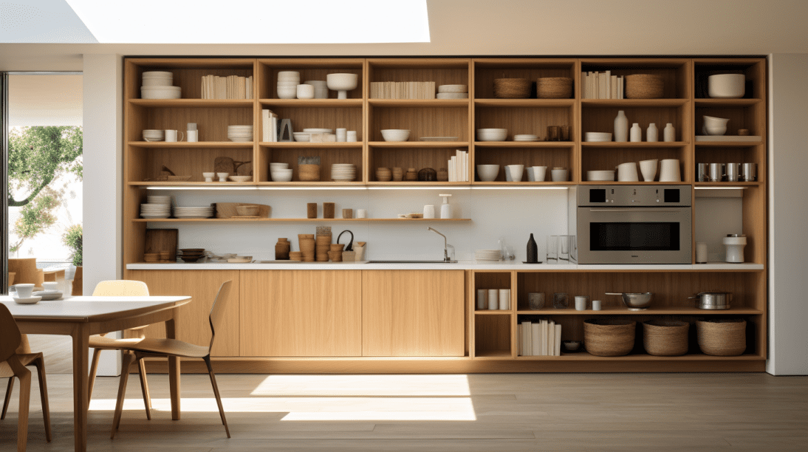 Proper storage shelves in the house