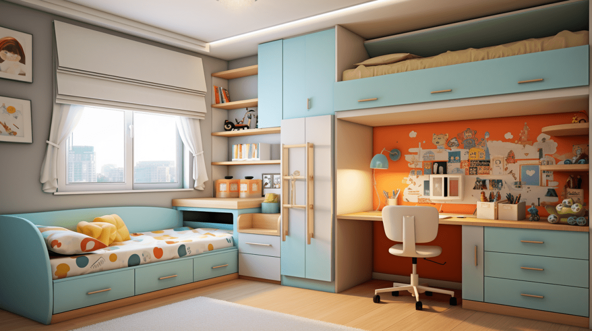 simple children's bedroom house design