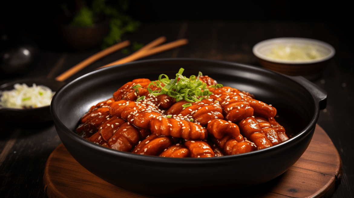 Gambar Tteokbokki, makanan Korea