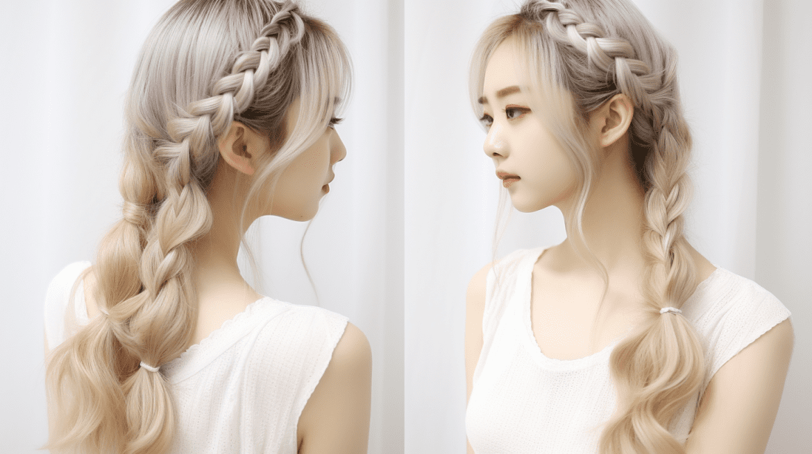 Foto gaya rambut braids ala Korea