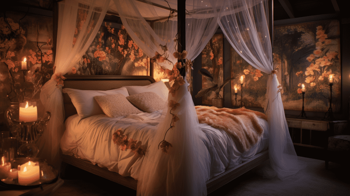 Kamar Tidur dengan Tema Romantis