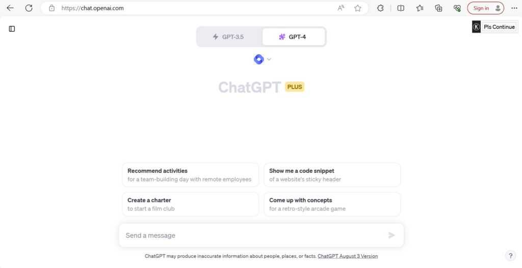 Screenshot halaman muka ChatGPT