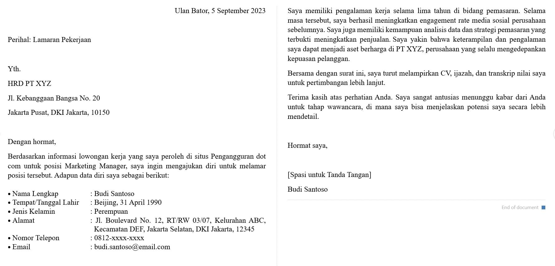 Tips Dan Trik Cara Bikin Surat Lamaran Kerja Yang Benar