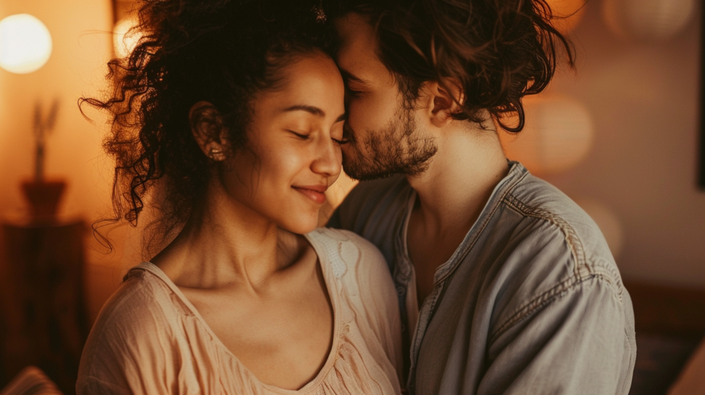 Contoh pose foto couple - sweet whispering