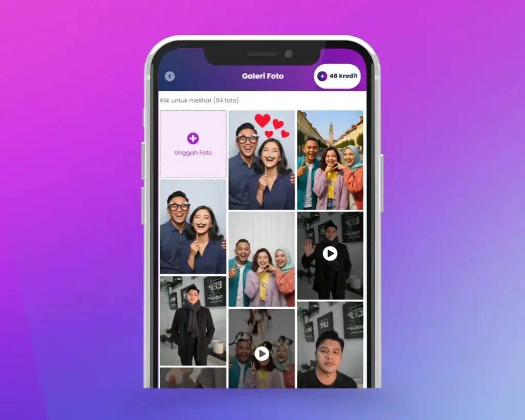 Contoh galeri Rupa.AI Studio Trial